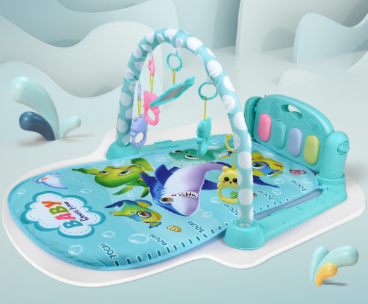 Melodisches Abenteuerland: Baby-Spielmatte mit Klavier-Tastatur und Bildungselementen